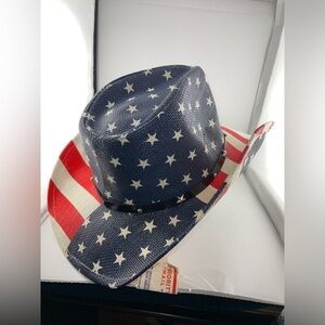 Milani American Flag Western Cowboy Hat Stars and Stripes Belt​​​​​​​​​​​